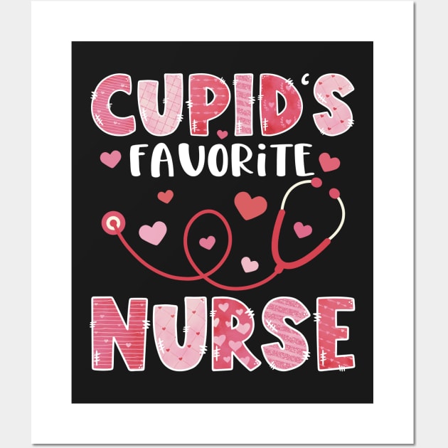 Cupid's Favorite Nurse Valentine's Day Wall Art by gogo-jr